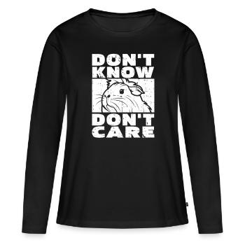 Cochon d’Inde Cochon d’Inde Drôle - T-shirt manches longues Premium bio Femme - noir - Devant - Julia (174cm)