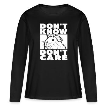Cochon d’Inde Cochon d’Inde Drôle - T-shirt manches longues Premium bio Femme - noir - Devant - Julia (174cm)