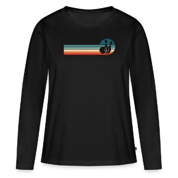 Bowling Bowlen Bowler - Frauen Premium Bio Langarmshirt - Schwarz - Vorne - Julia (174cm)