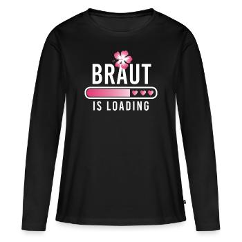Braut is loading Junggesellinnenabschied JGA - Frauen Premium Bio Langarmshirt - Schwarz - Vorne - Julia (174cm)