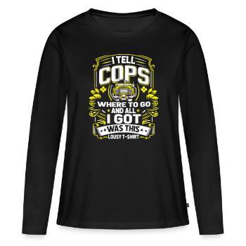 Centre d’opérations du centre de contrôle des appels d’urgence - T-shirt manches longues Premium bio Femme - noir - Devant - Julia (174cm)