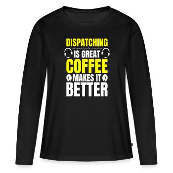 Centre d’opérations du centre de contrôle des appels d’urgence - T-shirt manches longues Premium bio Femme - noir - Devant - Julia (174cm)