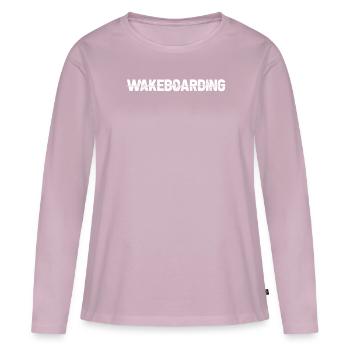 Wakeboard Wakeboarder Ekg Heartbeat - Frauen Premium Bio Langarmshirt - Altrosa - Vorne - Julia (174cm)
