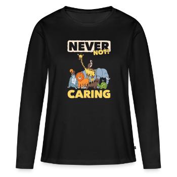 Gardien de zoo Gardien de zoo - T-shirt manches longues Premium bio Femme - noir - Devant - Julia (174cm)