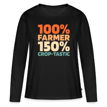 Farmer Farmer - Women's Premium Organic Long Sleeve Shirt - black - Front - Julia (174cm)