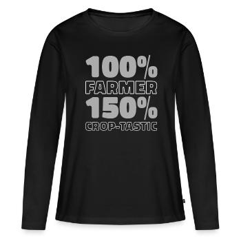 Farmer Farmer - Women's Premium Organic Long Sleeve Shirt - black - Front - Julia (174cm)
