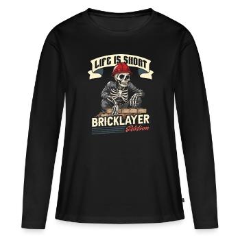 Bricklayer - Women's Premium Organic Long Sleeve Shirt - black - Front - Julia (174cm)