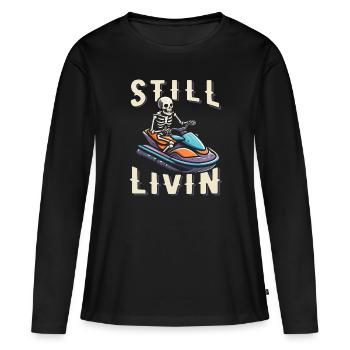 Jet Ski - Frauen Premium Bio Langarmshirt - Schwarz - Vorne - Julia (174cm)