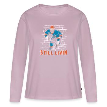 Eishockey - Frauen Premium Bio Langarmshirt - Altrosa - Vorne - Julia (174cm)