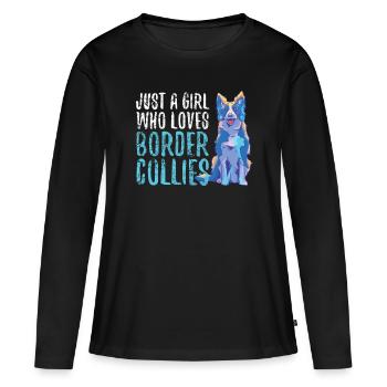 Expression artistique unique de la - T-shirt manches longues Premium bio Femme - noir - Devant - Julia (174cm)
