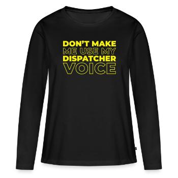 Centre d’opérations du centre de contrôle des appels d’urgence - T-shirt manches longues Premium bio Femme - noir - Devant - Julia (174cm)