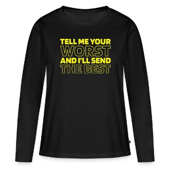 Centre d’opérations du centre de contrôle des appels d’urgence - T-shirt manches longues Premium bio Femme - noir - Devant - Julia (174cm)