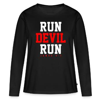 Join Jesus with exclusive - Women's Premium Organic Long Sleeve Shirt - black - Front - Julia (174cm)