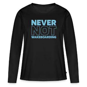 Wakeboard Wakeboarder - T-shirt manches longues Premium bio Femme - noir - Devant - Julia (174cm)