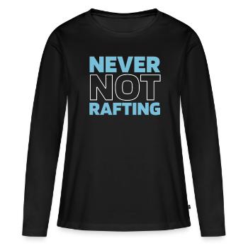 Rafting - T-shirt manches longues Premium bio Femme - noir - Devant - Julia (174cm)