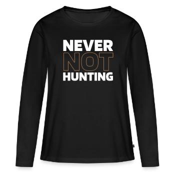 Chasse Chasseur Chasse - T-shirt manches longues Premium bio Femme - noir - Devant - Julia (174cm)