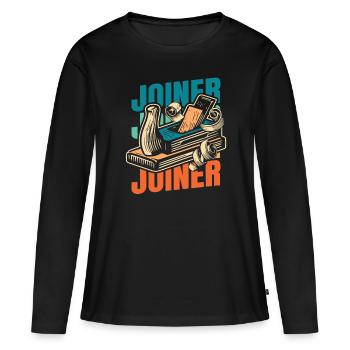 Charpentier Charpentier - T-shirt manches longues Premium bio Femme - noir - Devant - Julia (174cm)