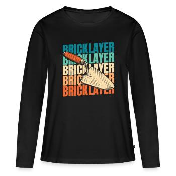 Bricklayer - Women's Premium Organic Long Sleeve Shirt - black - Front - Julia (174cm)