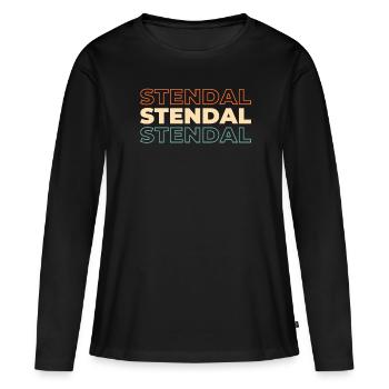 Ville allemande de Stendal, Saxe-Anhalt - T-shirt manches longues Premium bio Femme - noir - Devant - Julia (174cm)