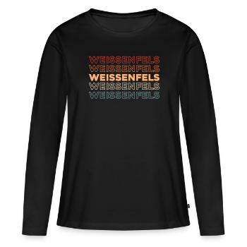 Ville allemande de Weißenfels, Saxe-Anhalt - T-shirt manches longues Premium bio Femme - noir - Devant - Julia (174cm)