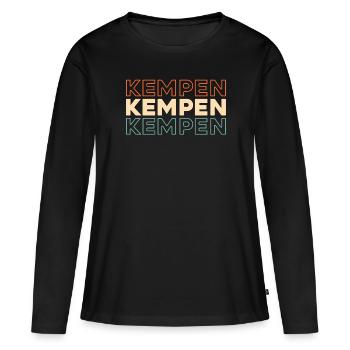 Campine, Rhénanie-du-Nord-Westphalie - T-shirt manches longues Premium bio Femme - noir - Devant - Julia (174cm)