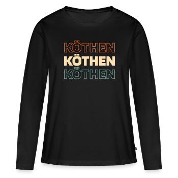 Ville allemande de Köthen, Saxe-Anhalt - T-shirt manches longues Premium bio Femme - noir - Devant - Julia (174cm)