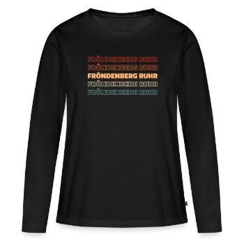 La ville allemande de Fröndenberg Ruhr - T-shirt manches longues Premium bio Femme - noir - Devant - Julia (174cm)
