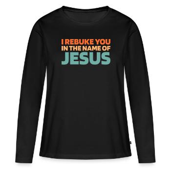Christ Christentum - Frauen Premium Bio Langarmshirt - Schwarz - Vorne - Julia (174cm)