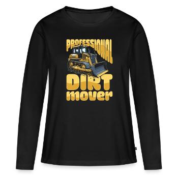 Bulldozer Planierraupe - T-shirt manches longues Premium bio Femme - noir - Devant - Julia (174cm)