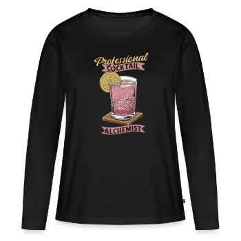 Barman Barman - T-shirt manches longues Premium bio Femme - noir - Devant - Julia (174cm)