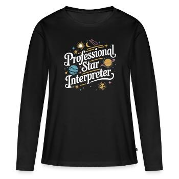 Astrologie Astrologue - T-shirt manches longues Premium bio Femme - noir - Devant - Julia (174cm)