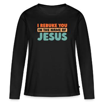 Christ Christentum - Frauen Premium Bio Langarmshirt - Schwarz - Vorne - Julia (174cm)