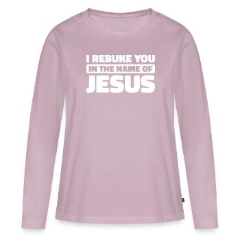 Christ Christentum - Frauen Premium Bio Langarmshirt - Altrosa - Vorne - Julia (174cm)
