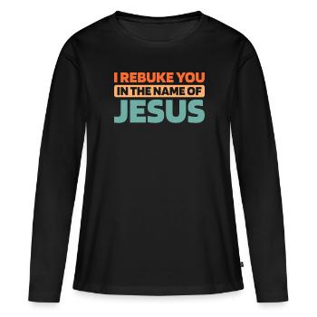 Christ Christentum - Frauen Premium Bio Langarmshirt - Schwarz - Vorne - Julia (174cm)