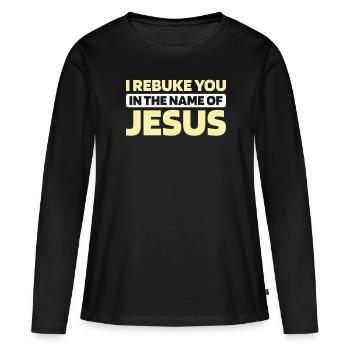 Christ Christentum - Frauen Premium Bio Langarmshirt - Schwarz - Vorne - Julia (174cm)