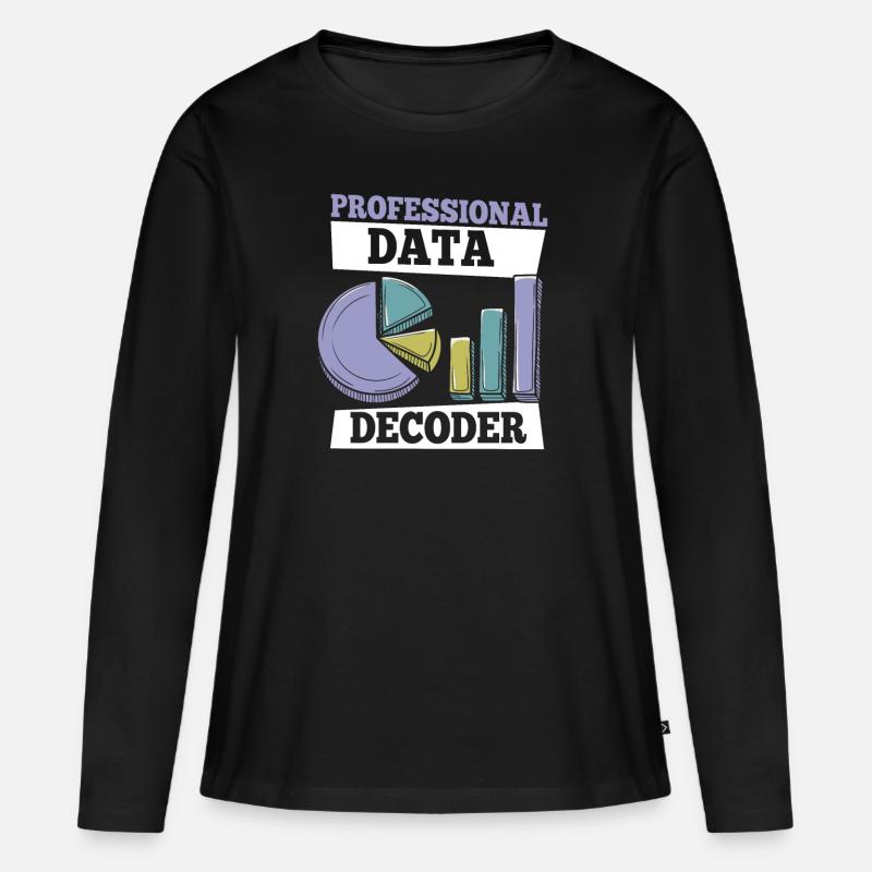 Data Science Data Analyst - Frauen Premium Bio Langarmshirt - Schwarz