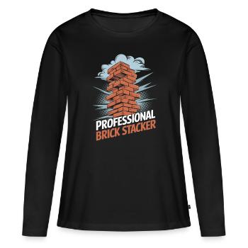 Bricklayer - Women's Premium Organic Long Sleeve Shirt - black - Front - Julia (174cm)