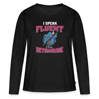 Astrologie Astrologe - Frauen Premium Bio Langarmshirt - Schwarz - Vorne - Julia (174cm)