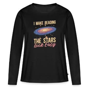 Astrologie Astrologe - Frauen Premium Bio Langarmshirt - Schwarz - Vorne - Julia (174cm)