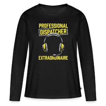 Centre d’opérations du centre de contrôle des appels d’urgence - T-shirt manches longues Premium bio Femme - noir - Devant - Julia (174cm)