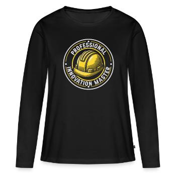 Ingenieur - Frauen Premium Bio Langarmshirt - Schwarz - Vorne - Julia (174cm)
