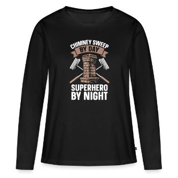 Schornsteinfeger - Frauen Premium Bio Langarmshirt - Schwarz - Vorne - Julia (174cm)