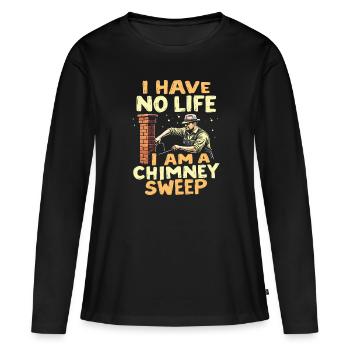 Schornsteinfeger - Frauen Premium Bio Langarmshirt - Schwarz - Vorne - Julia (174cm)