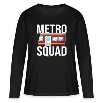 Escouade de conducteurs de métro - T-shirt manches longues Premium bio Femme - noir - Devant - Julia (174cm)