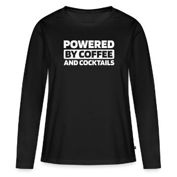 Barman Barman Café - T-shirt manches longues Premium bio Femme - noir - Devant - Julia (174cm)