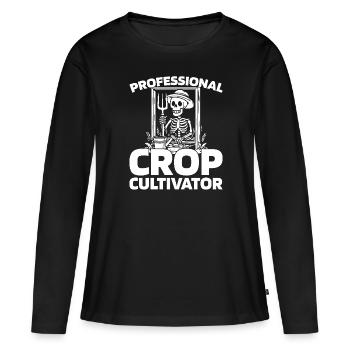 Farmer Farmer - Women's Premium Organic Long Sleeve Shirt - black - Front - Julia (174cm)
