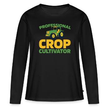 Farmer Farmer - Women's Premium Organic Long Sleeve Shirt - black - Front - Julia (174cm)