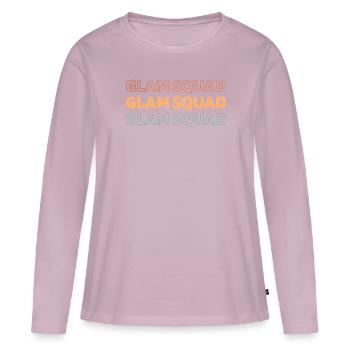 Commissaire d’exposition Kader - T-shirt manches longues Premium bio Femme - rose poudré - Devant - Julia (174cm)