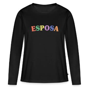 Esposa Cool Wife To Be Bride Couple Wedding Gift - Women's Premium Organic Long Sleeve Shirt - black - Front - Julia (174cm)