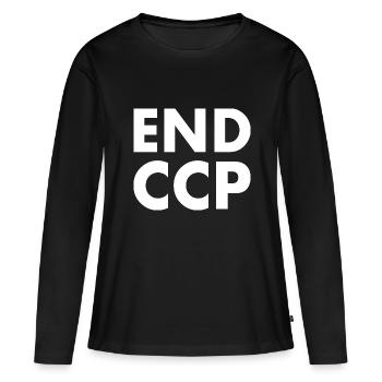End ccp - Women's Premium Organic Long Sleeve Shirt - black - Front - Julia (174cm)
